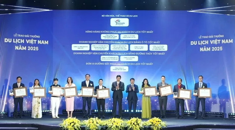 Giải thưởng Du lịch Việt Nam năm 2025 vinh danh 113 doanh nghiệp, đơn vị tiêu biểu