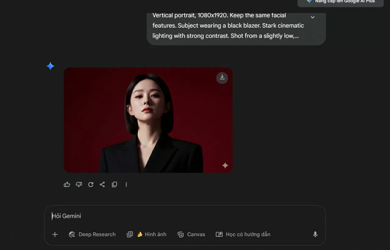 Sau khi ảnh được AI tạo ra, bạn chỉ cần nhấn vào ảnh Sau khi ảnh được AI tạo ra, bạn chỉ cần nhấn vào ảnh
