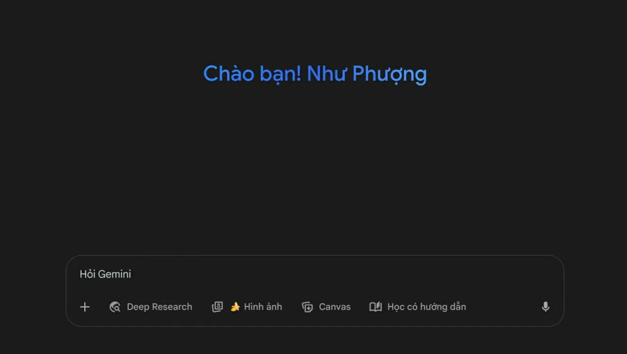 Truy cập vào Gemini để bắt đầu quá trình tạo ảnh chân dung.