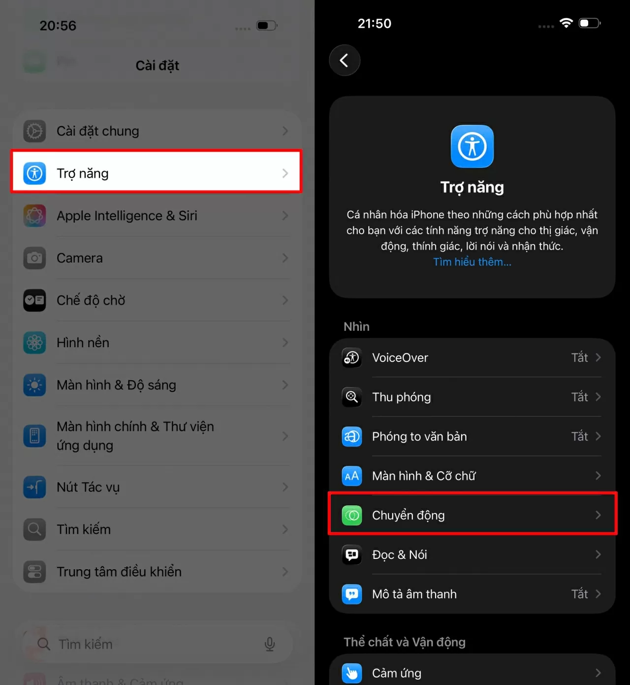 Truy cập vào ứng dụng Cài đặt trên iPhone 17 series