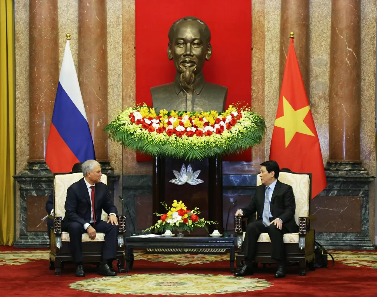 Chủ tịch nước Lương Cường mong muốn Việt Nam – Nga củng cố quan hệ đối tác chiến lược toàn diện. (Ảnh: Thành Long) Chủ tịch nước Lương Cường mong muốn Việt Nam – Nga củng cố quan hệ đối tác chiến lược toàn diện. (Ảnh: Thành Long)