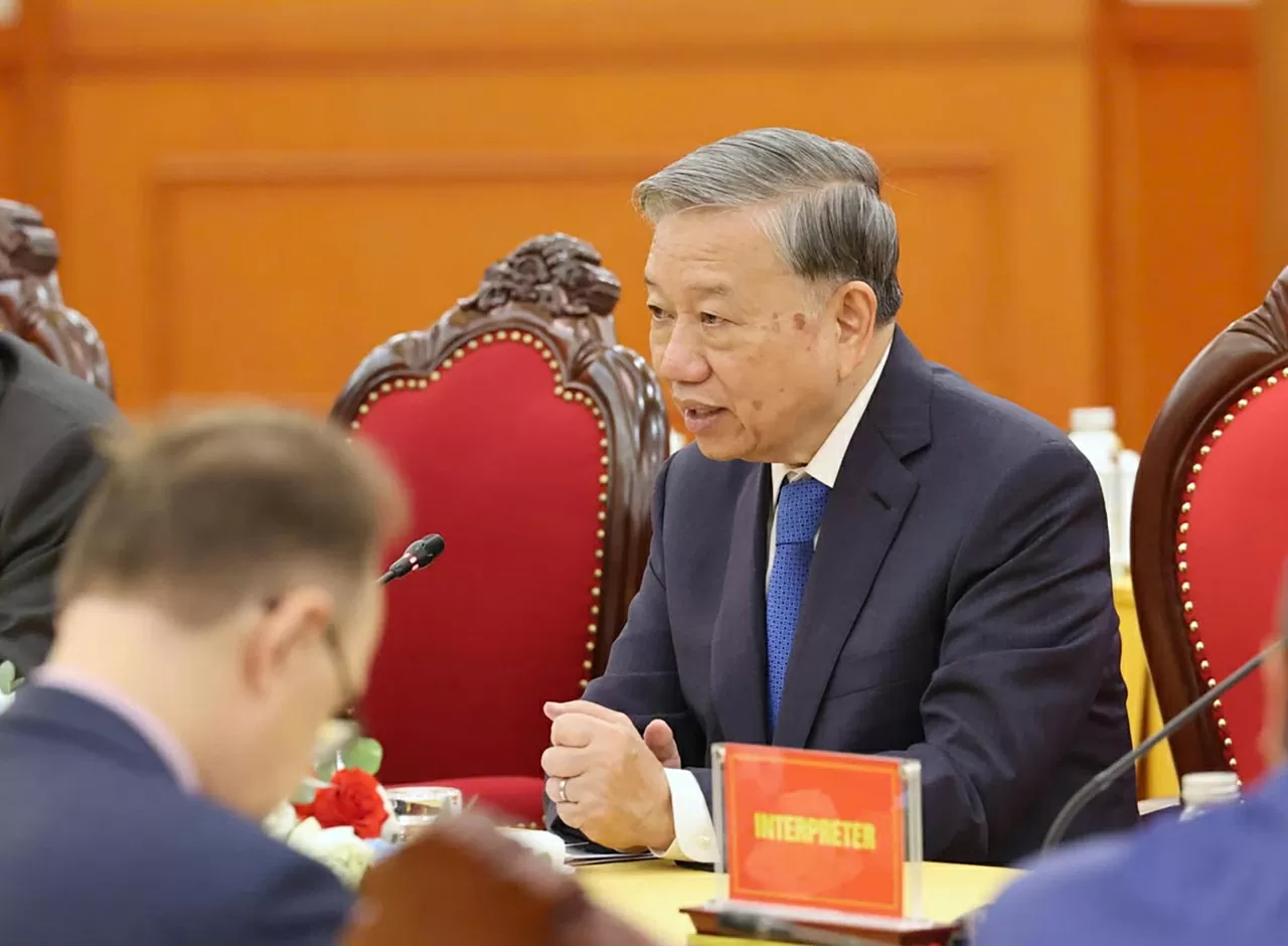 Tổng Bí thư Tô Lâm phát biểu tại buổi làm việc. (Ảnh: Hải Nguyễn) Tổng Bí thư Tô Lâm phát biểu tại buổi làm việc. (Ảnh: Hải Nguyễn)