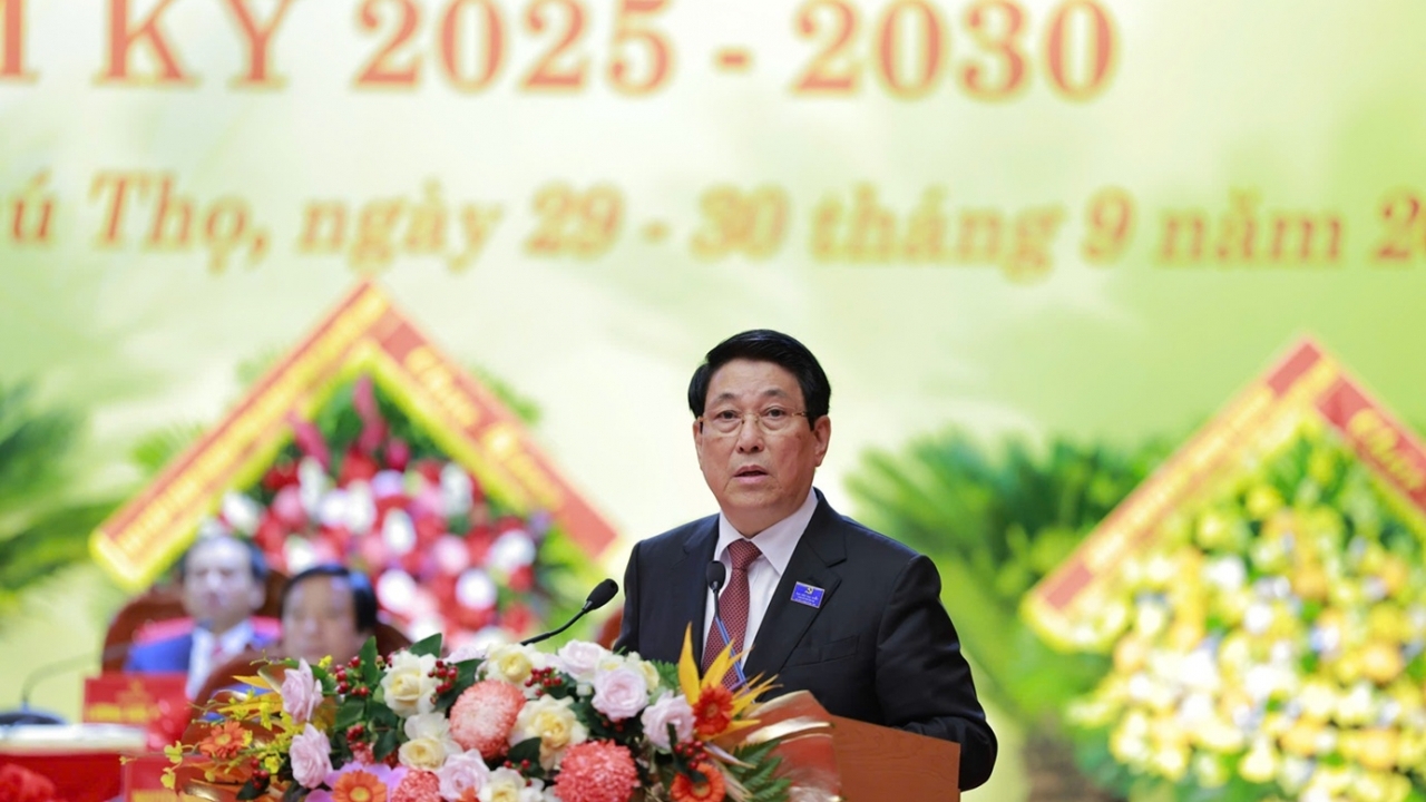 chu tich nuoc luong cuong du dai hoi dang bo tinh phu tho lan thu i nhiem ky 2025 2030