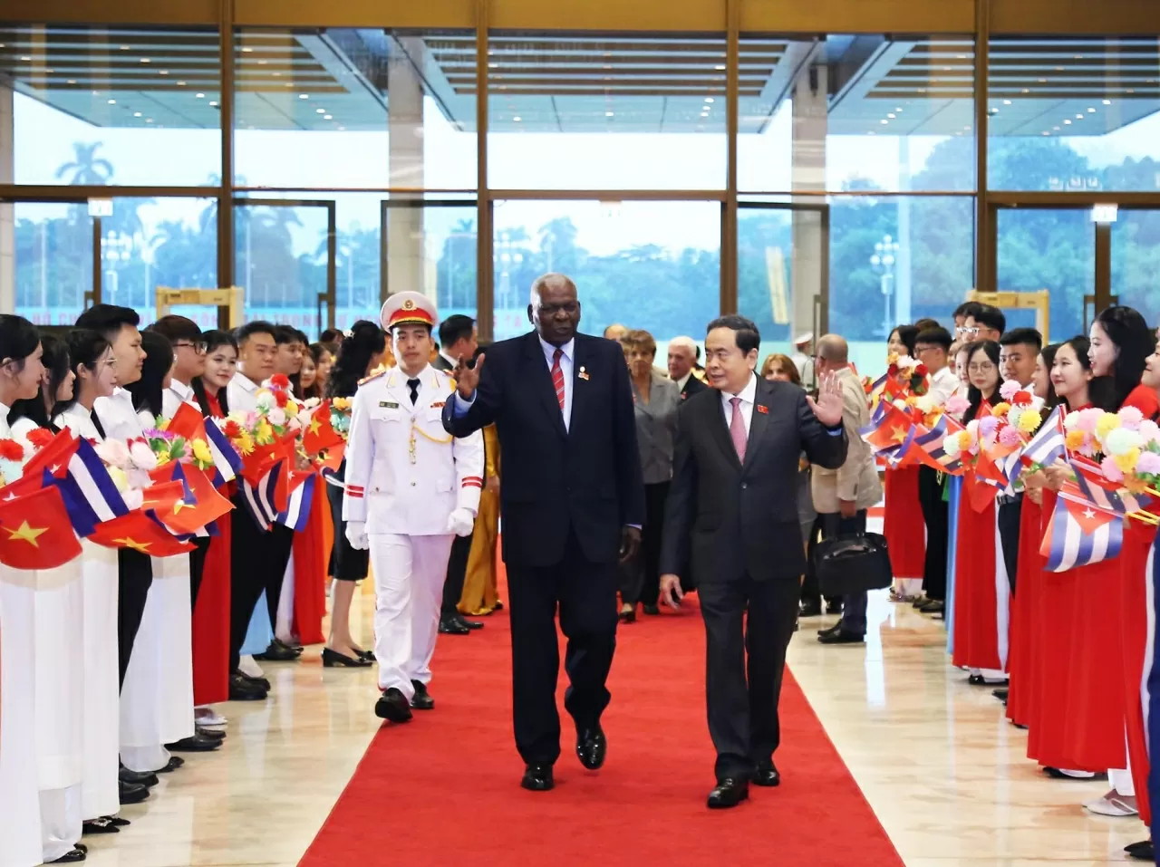 Đây cũng là lần thứ 5 ông Esteban Lazo Hernández có chuyến thăm tới Việt Nam trên cương vị Chủ tịch Quốc hội Cuba. (Ảnh: Thành Long)