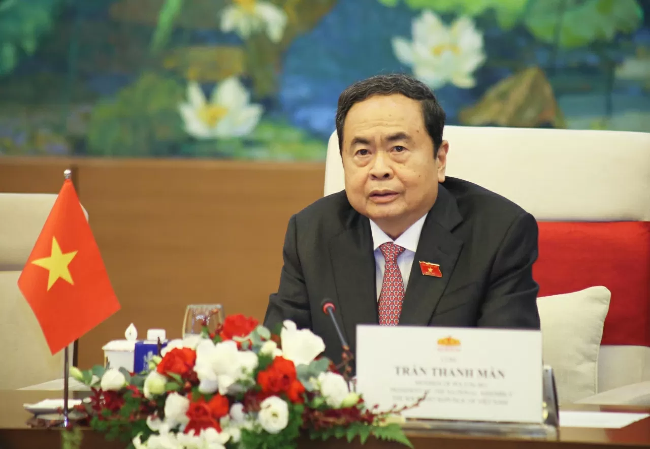 Chủ tịch Quốc hội Trần Thanh Mẫn phát biểu tại Hội đàm. (Ảnh: Thành Long) Chủ tịch Quốc hội Trần Thanh Mẫn phát biểu tại Hội đàm. (Ảnh: Thành Long)