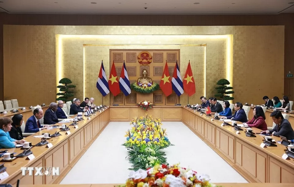 Toàn cảnh buổi Hội kiến. (Nguồn: TTXVN)