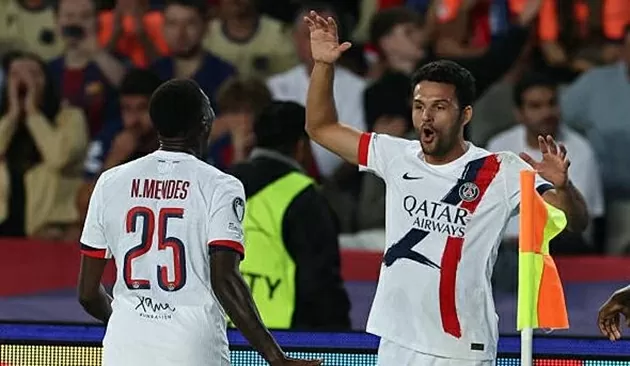 Goncalo Ramos ghi bàn quyết định giúp PSG giành chiến thắng chung cuộc. (Nguồn: Sky Sports) Goncalo Ramos ghi bàn quyết định giúp PSG giành chiến thắng chung cuộc. (Nguồn: Sky Sports)
