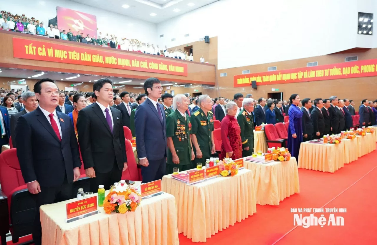 Khai mạc trọng thể Đại hội đại biểu Đảng bộ tỉnh Nghệ An lần thứ XX, nhiệm kỳ 2025-2030