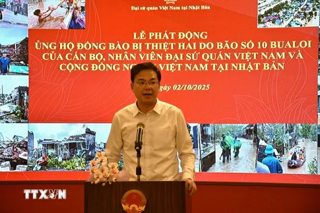 Đại sứ quán Việt Nam tại Nhật Bản chung tay hỗ trợ người dân trong nước bị thiệt hại do cơn bão số 10