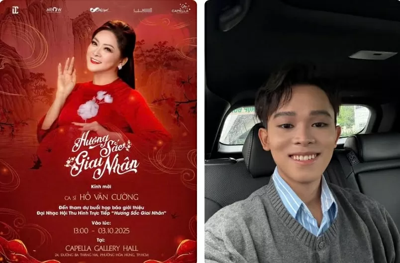 Hồ Văn Cường tham gia đại nhạc hội Hương sắc giai nhân của ca sĩ Như Quỳnh Hồ Văn Cường tham gia đại nhạc hội Hương sắc giai nhân của ca sĩ Như Quỳnh