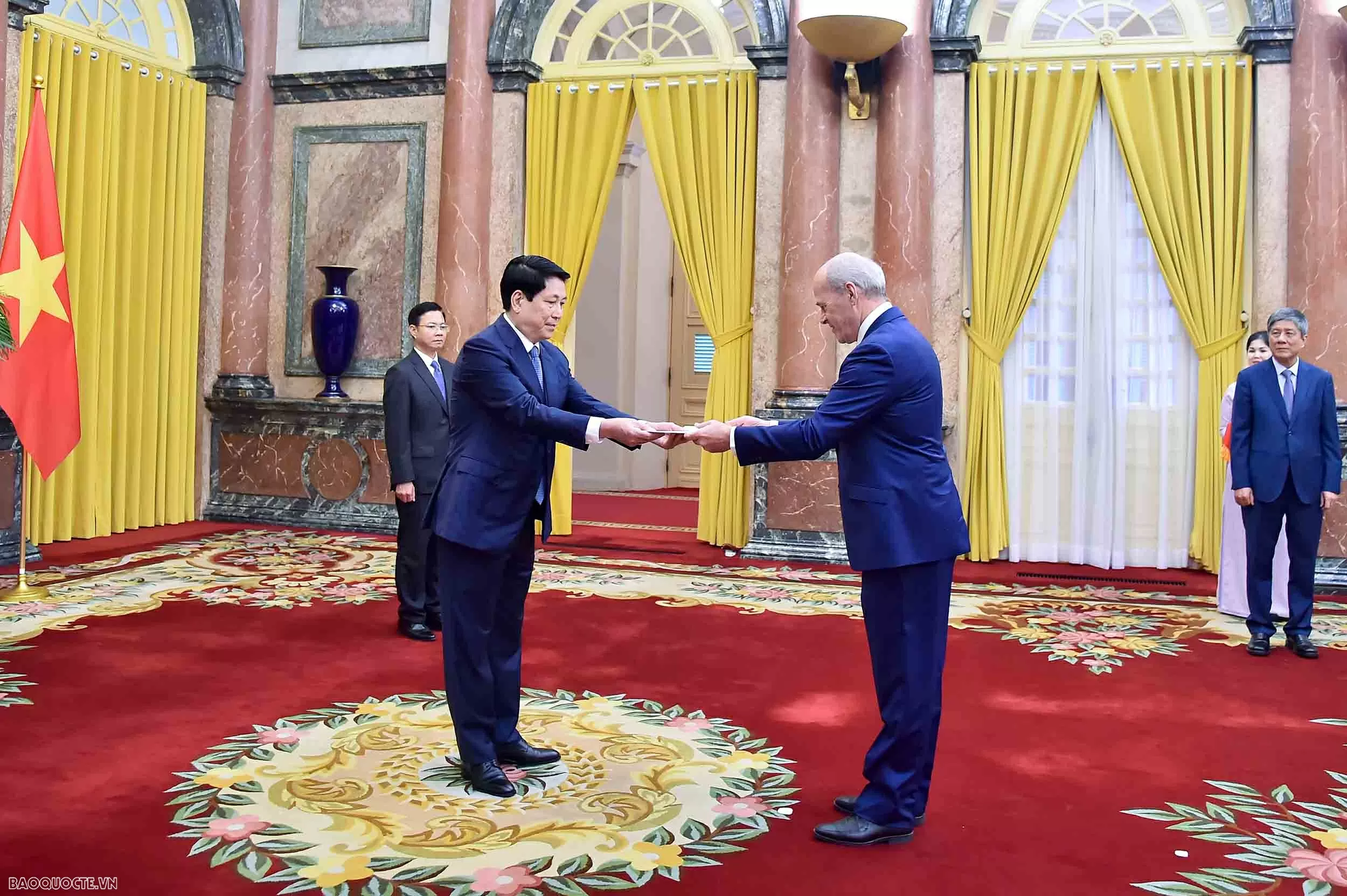 Chủ tịch nước Lương Cường tiếp các Đại sứ nước ngoài trình Quốc thư Chủ tịch nước Lương Cường tiếp Đại sứ các nước trình Quốc thư