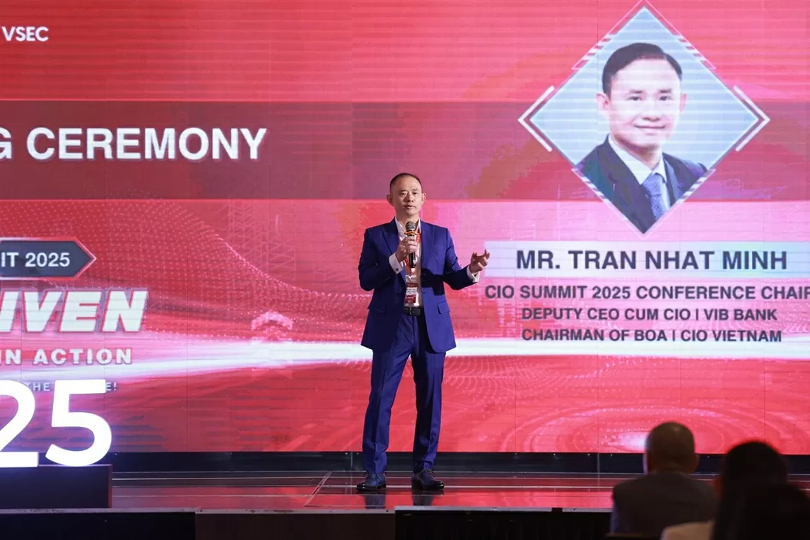 ông Trần Nhất Minh, Phó Tổng Giám đốc kiêm CIO Ngân hàng VIB, Chủ tịch CIO Summit 2025. ông Trần Nhất Minh, Phó Tổng Giám đốc kiêm CIO Ngân hàng VIB, Chủ tịch CIO Summit 2025.