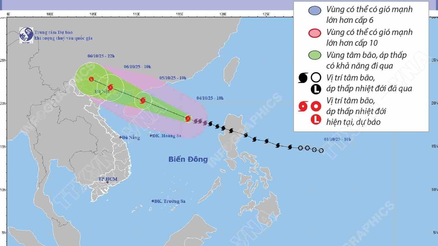 Đường đi của bão số 11 năm 2025