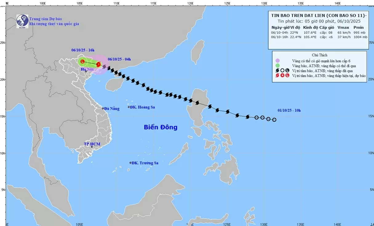 Bão số 11 gây gió mạnh cấp 6-7 trên đất liền khu vực Quảng Ninh và Lạng Sơn; vùng núi, trung du Bắc Bộ mưa to, cục bộ trên 300mm Bão số 11 gây gió mạnh cấp 6-7 trên đất liền khu vực Quảng Ninh và Lạng Sơn; vùng núi, trung du Bắc Bộ mưa to, cục bộ trên 300mm