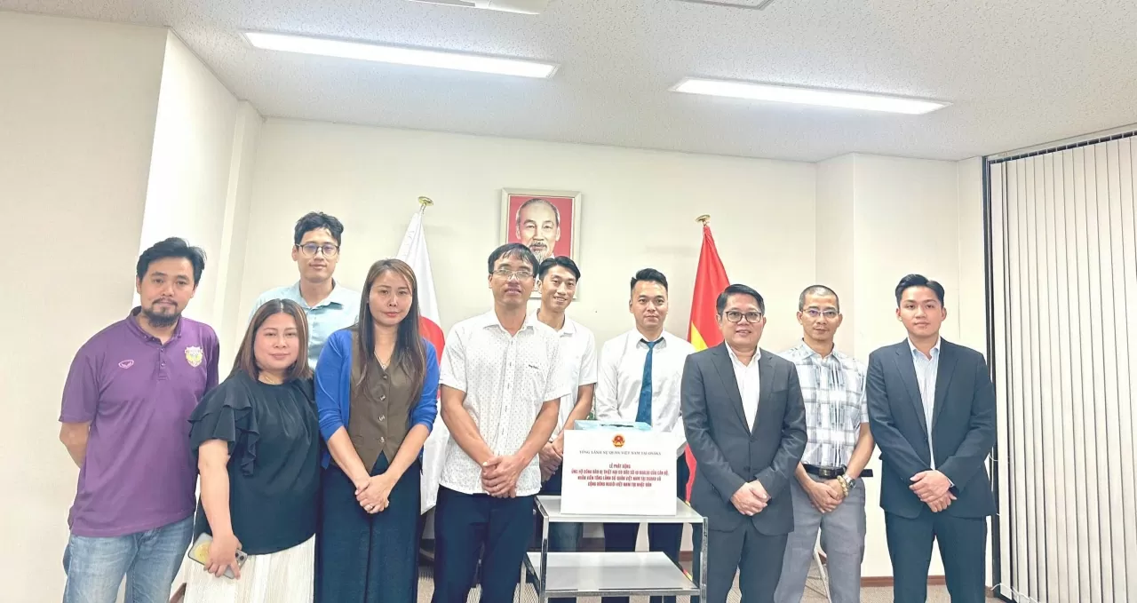 Tổng lãnh sự quán Việt Nam tại Osaka phát động ủng hộ đồng bào bị ảnh hưởng do cơn bão số 10