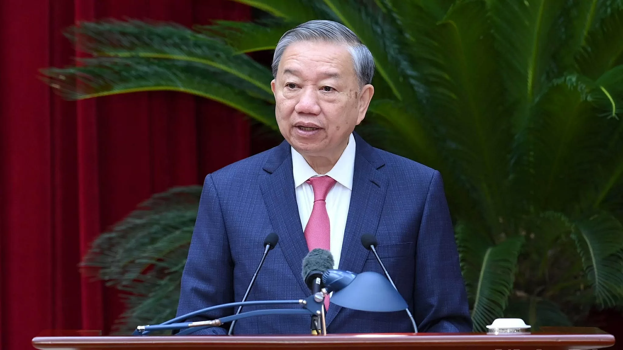 Tổng Bí thư Tô Lâm phát biểu bế mạc Hội nghị. (Nguồn: Báo Nhân dân) Tổng Bí thư Tô Lâm phát biểu bế mạc Hội nghị. (Nguồn: Báo Nhân dân)