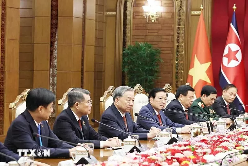 Tổng Bí thư Tô Lâm hội đàm với Tổng Bí thư, Chủ tịch Quốc vụ Triều Tiên Kim Jong Un