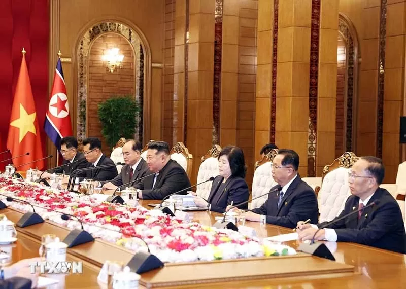 Tổng Bí thư Tô Lâm hội đàm với Tổng Bí thư, Chủ tịch Quốc vụ Triều Tiên Kim Jong Un Tổng Bí thư Tô Lâm hội đàm với Tổng Bí thư, Chủ tịch Quốc vụ Triều Tiên Kim Jong Un