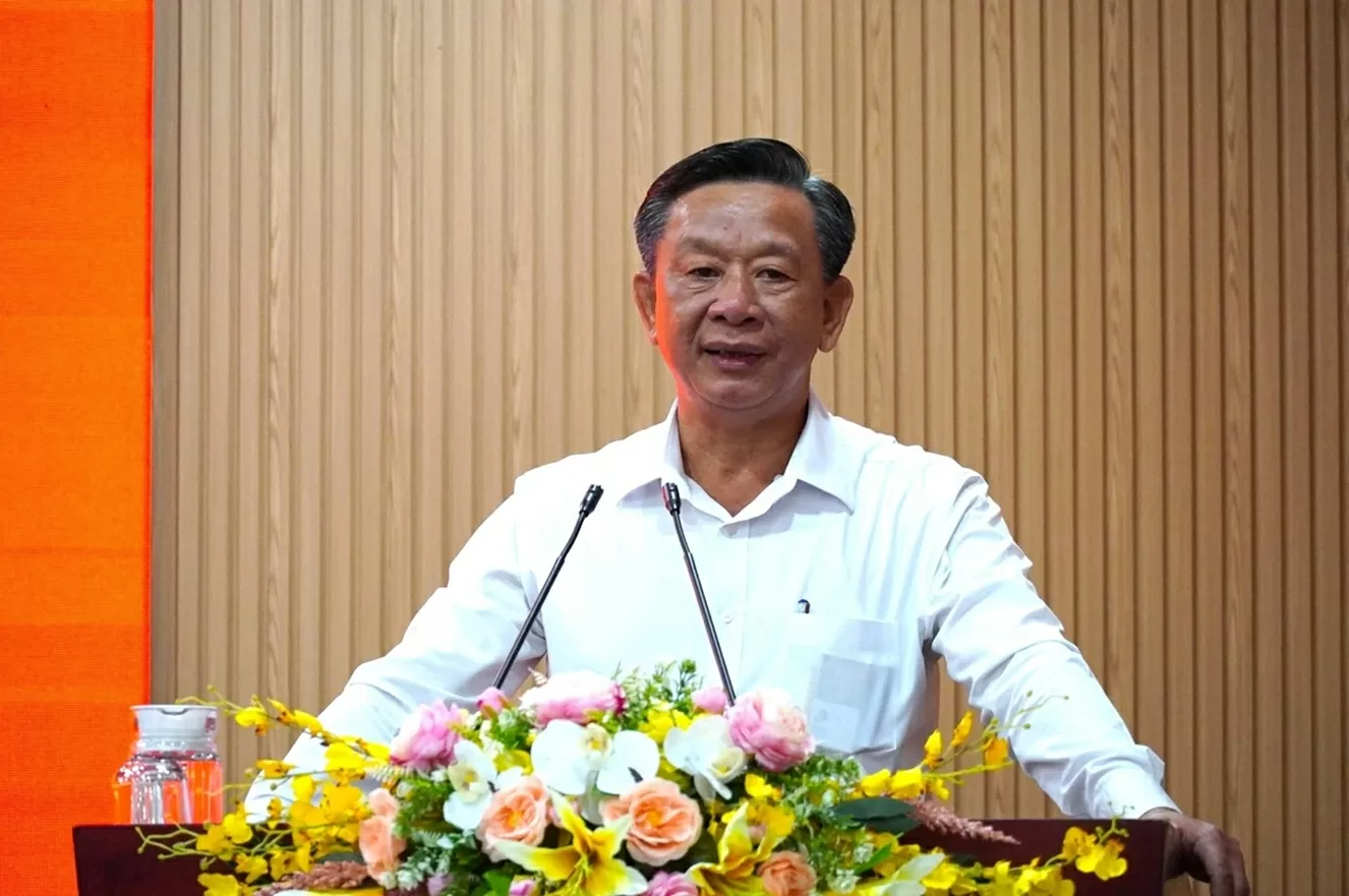 Ông Hồ Trung Việt, Trưởng ban Tuyên giáo và Dân vận Tỉnh ủy Cà Mau, thông tin về công tác chuẩn bị Đại hội đại biểu Đảng bộ tỉnh Cà Mau lần thứ I, nhiệm kỳ 2025-2030