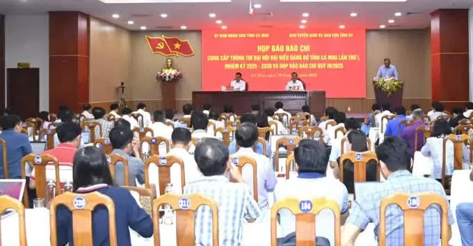 Quang cảnh buổi họp báo. (Nguồn: sggp.org) Quang cảnh buổi họp báo. (Nguồn: sggp.org)