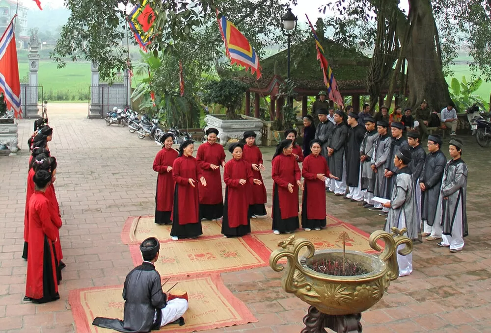 Hát Xoan Phú Thọ. (Nguồn: Báo Phú Thọ) Hát Xoan Phú Thọ. (Nguồn: Báo Phú Thọ)