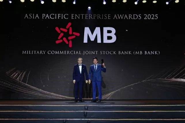 Đây là lần thứ sáu liên tiếp MB nhận giải thưởng danh giá này.