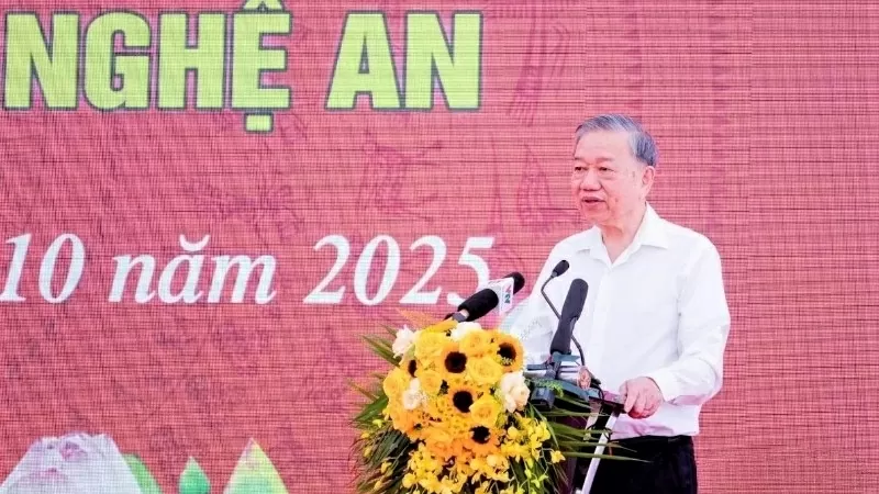 Tổng Bí thư Tô Lâm phát biểu tại Lễ khởi công.