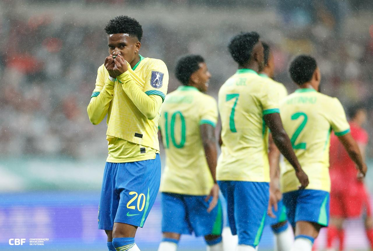 Brazil thắng đậm Hàn Quốc: Hồi sinh bóng đá đẹp dưới thời Ancelotti Estevao Han Quoc Brazil.jpeg