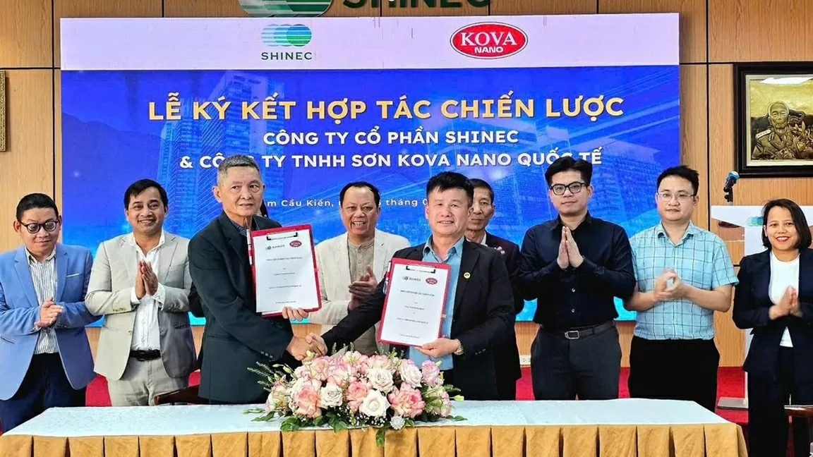 Công ty TNHH Sơn Kova Nano Quốc tế và Công ty Cổ phần Shinec ký kết Thỏa thuận hợp tác chiến lược.