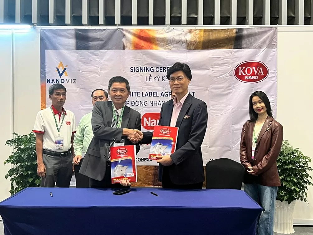 Lễ ký kết hợp tác giữa Công ty TNHH sơn Kova nano quốc tế với Nanoviz (Malaysia) sản xuất nhãn hàng riêng xuất khẩu sang thị trường quốc tế ( Úc, Mỹ, Trung Đông…) Lễ ký kết hợp tác giữa Công ty TNHH sơn Kova nano quốc tế với Nanoviz (Malaysia) sản xuất nhãn hàng riêng xuất khẩu sang thị trường quốc tế ( Úc, Mỹ, Trung Đông…)