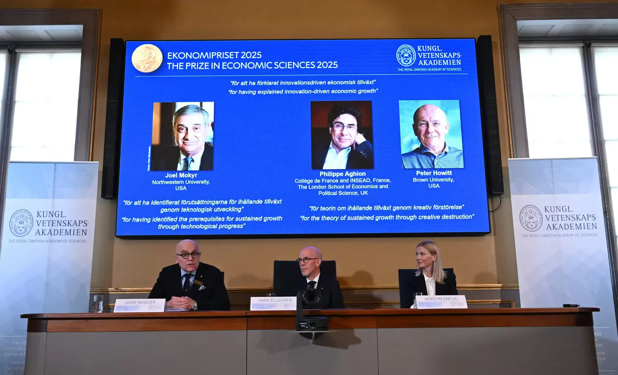 Giải Nobel kinh tế 2025 được trao