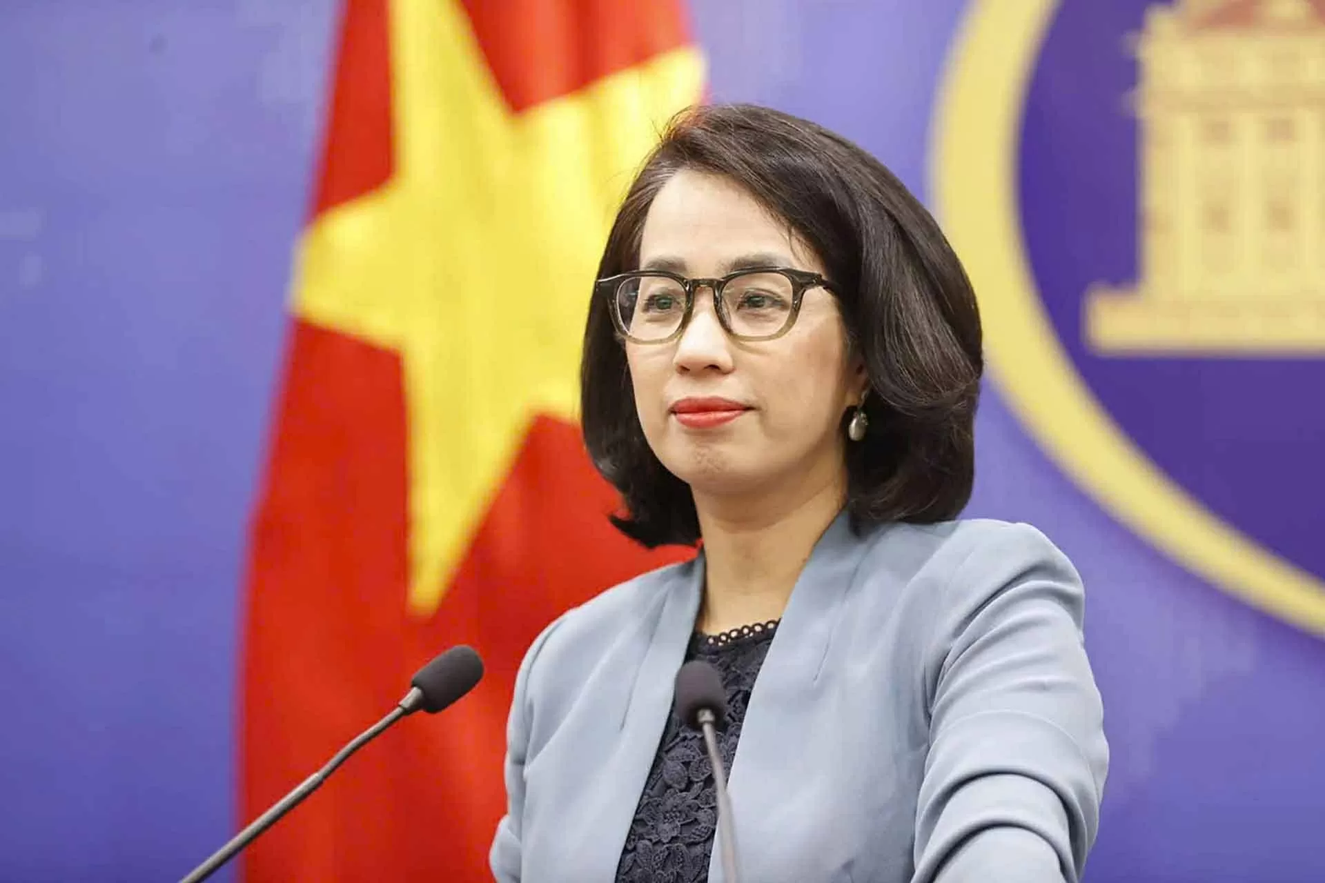 Người phát ngôn Bộ Ngoại giao Việt Nam Phạm Thu Hằng. (Ảnh: Bảo Chi)