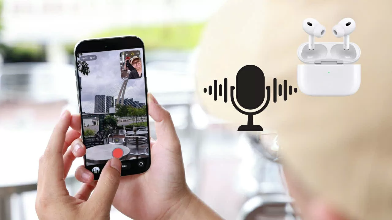 Bật mí cách dùng AirPods làm micro thu âm trên iPhone dễ dàng.