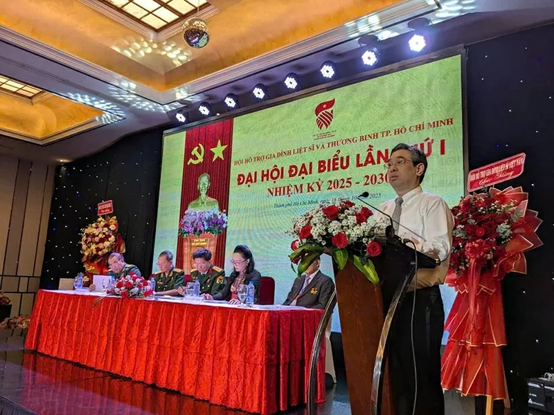 Phó Bí thư Thành uỷ TP.HCM Nguyễn Phước Lộc phát biểu
