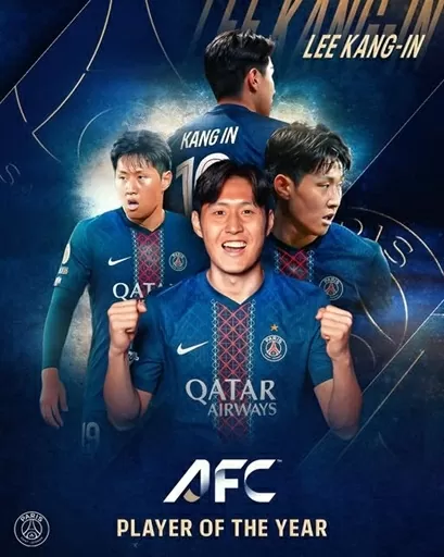 Lee Kang In giành giải Cầu thủ xuất sắc nhất châu Á