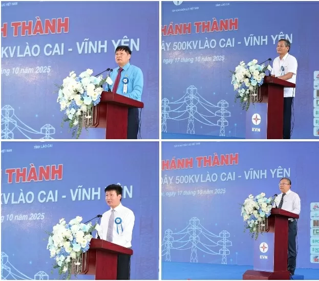 Khánh thành đường dây 500 kV Lào Cai - Vĩnh Yên: Công trình trọng điểm góp phần bảo đảm an ninh năng lượng quốc gia Khánh thành đường dây 500 kV Lào Cai - Vĩnh Yên: Công trình trọng điểm góp phần bảo đảm an ninh năng lượng quốc gia