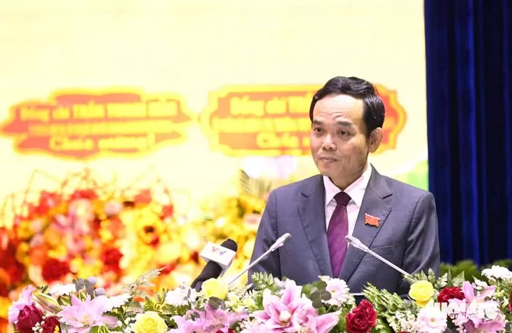 Bí thư Trung ương Đảng Trần Lưu Quang chỉ đạo Đại hội. (Ảnh: Thanh Huyền)