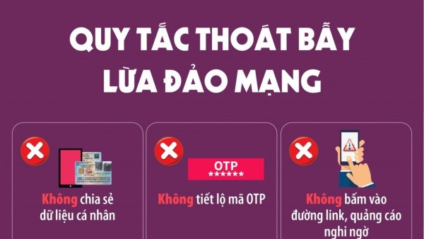 Nhớ '5 không' và '5 luôn' để tránh bẫy lừa đảo trên không gian mạng