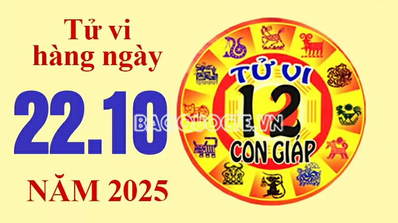 Tử vi hôm nay, xem tử vi 12 con giáp hôm nay ngày 22/10/2025: