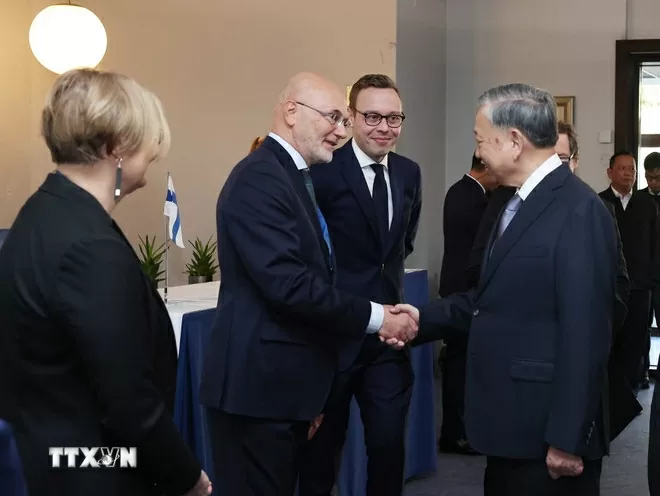 Tổng Bí thư gặp gỡ một số doanh nghiệp Phần Lan tiêu biểu