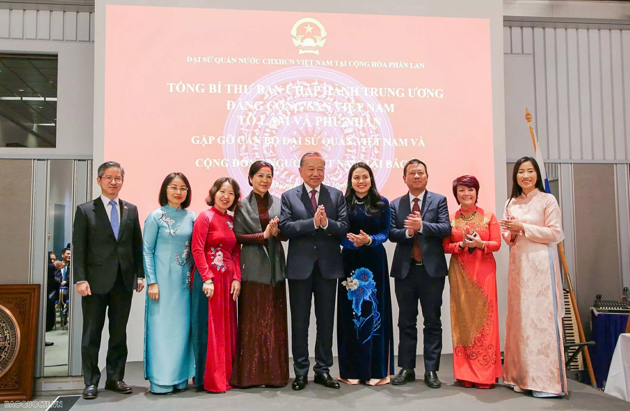 Tổng Bí thư Tô Lâm gặp gỡ cán bộ Đại sứ quán Việt Nam và cộng đồng người Việt tại Bắc Âu