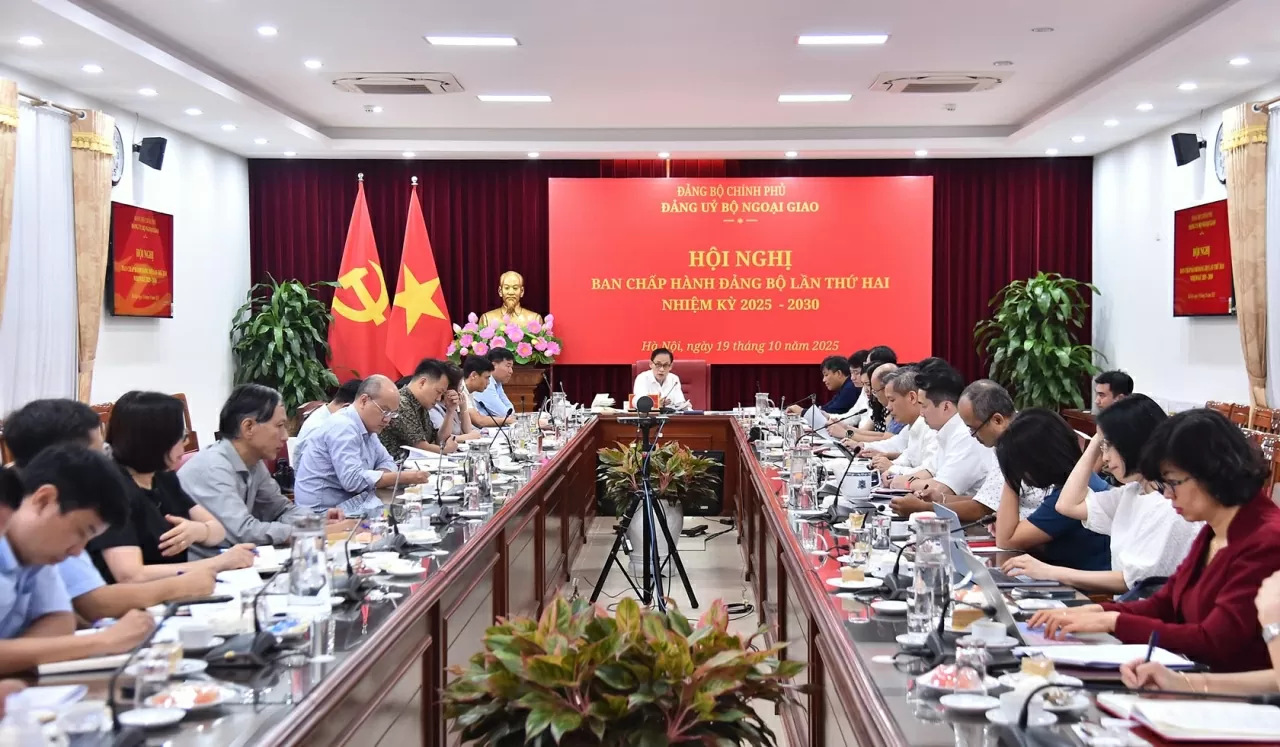 Hội nghị Ban Chấp hành Đảng bộ lần thứ hai sơ kết công tác Quý III, triển khai nhiệm vụ trọng tâm công tác Quý IV năm 2025. (Ảnh: Thành Long)