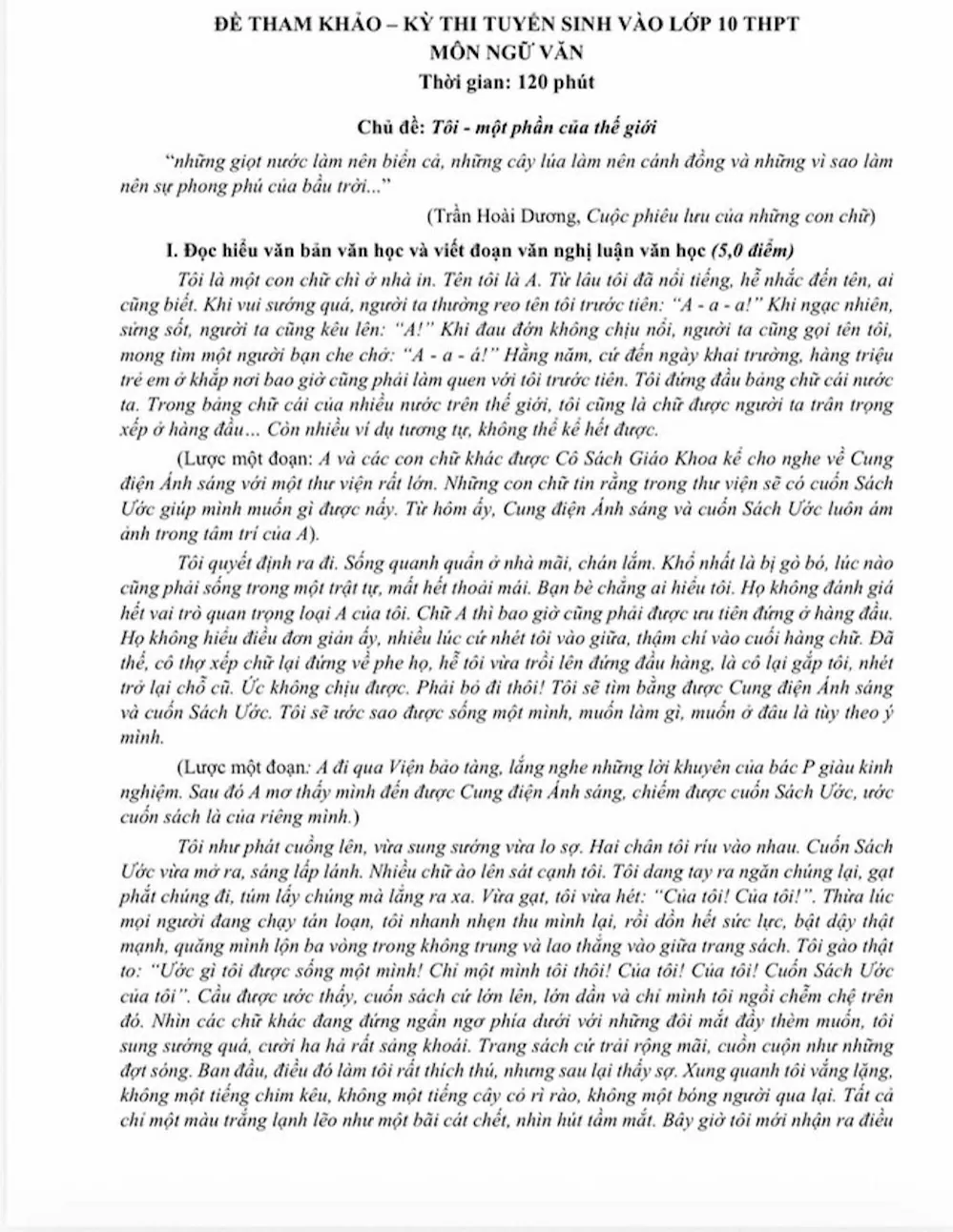 TP. Hồ Chí Minh: Công bố đề mẫu 3 môn Toán, Ngữ văn, Tiếng Anh thi lớp 10 năm 2026