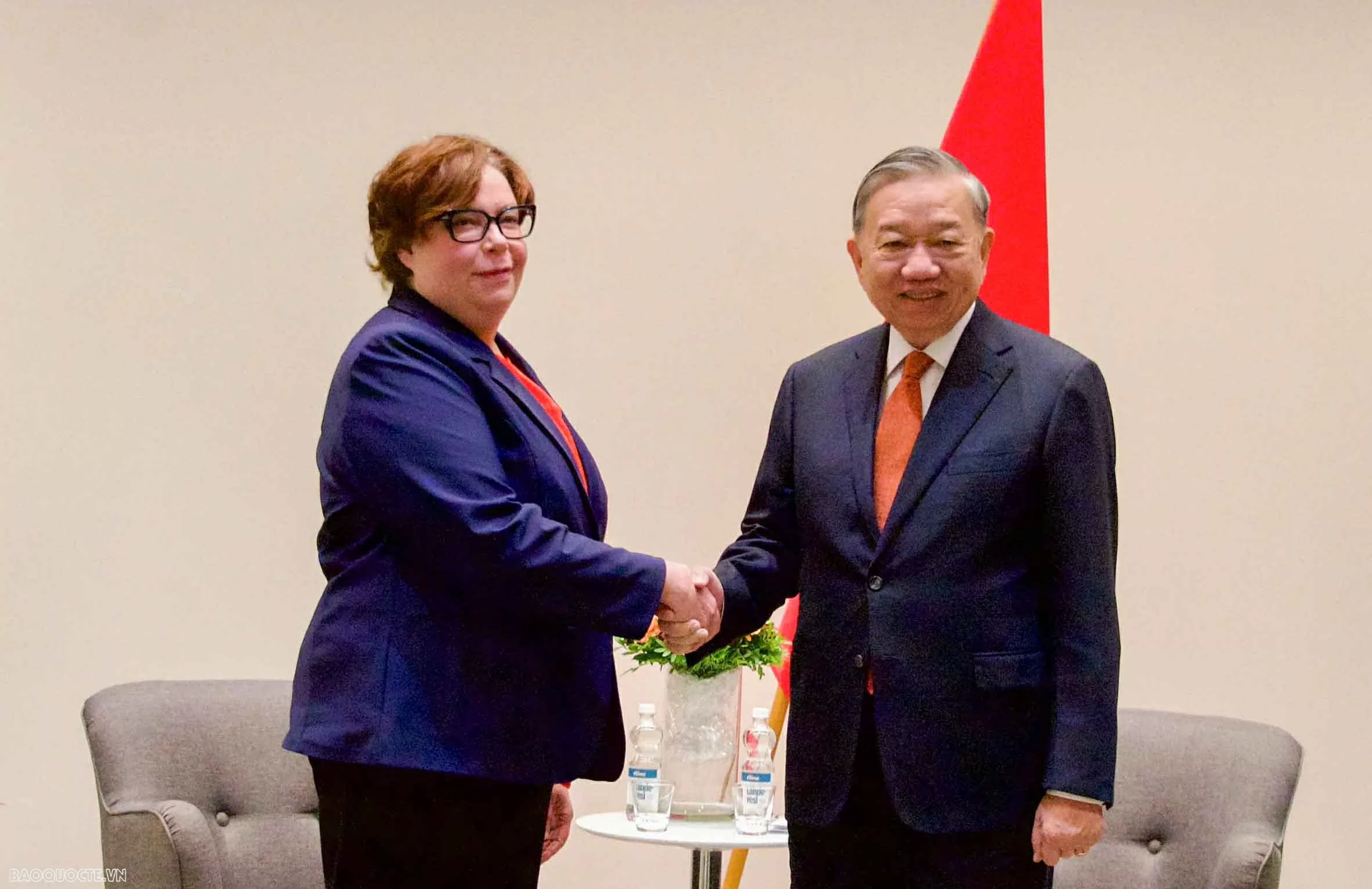 Tổng Bí thư Tô Lâm tiếp Chủ tịch Đảng Cộng sản Phần Lan Tiina Sandberg