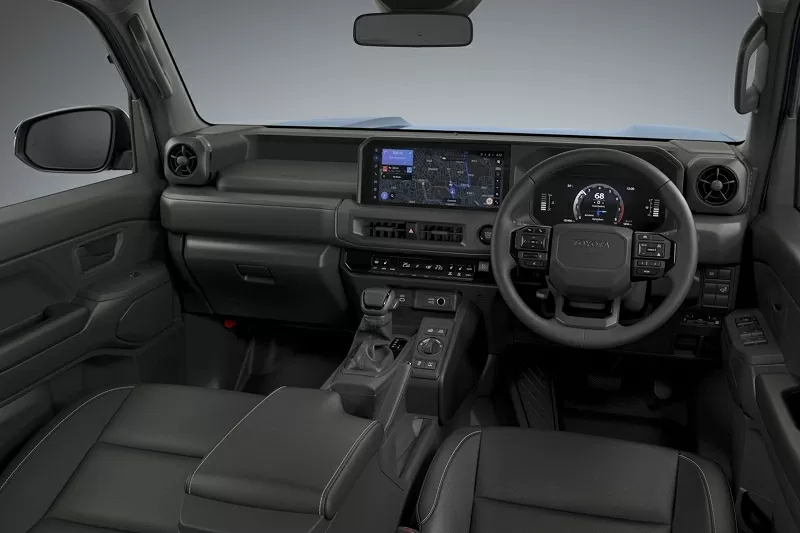 Nội thất của Toyota Land Cruiser FJ tương tự như các phiên bản khác của dòng Land Cruiser. Nội thất của Toyota Land Cruiser FJ tương tự như các phiên bản khác của dòng Land Cruiser.