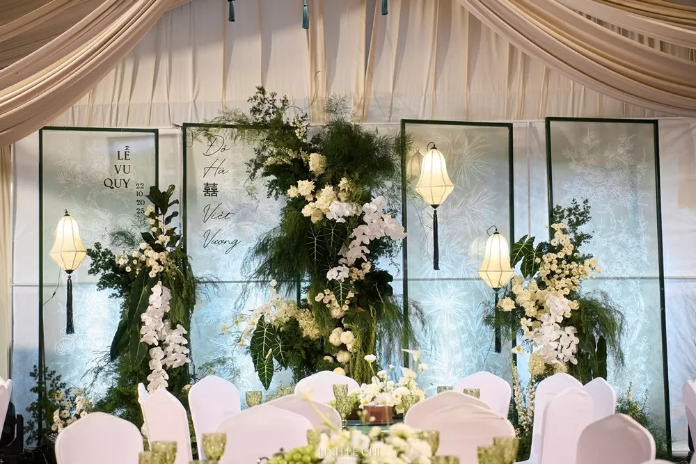 Hoa hậu Đỗ Thị Hà đẹp tinh khôi trong lễ cưới