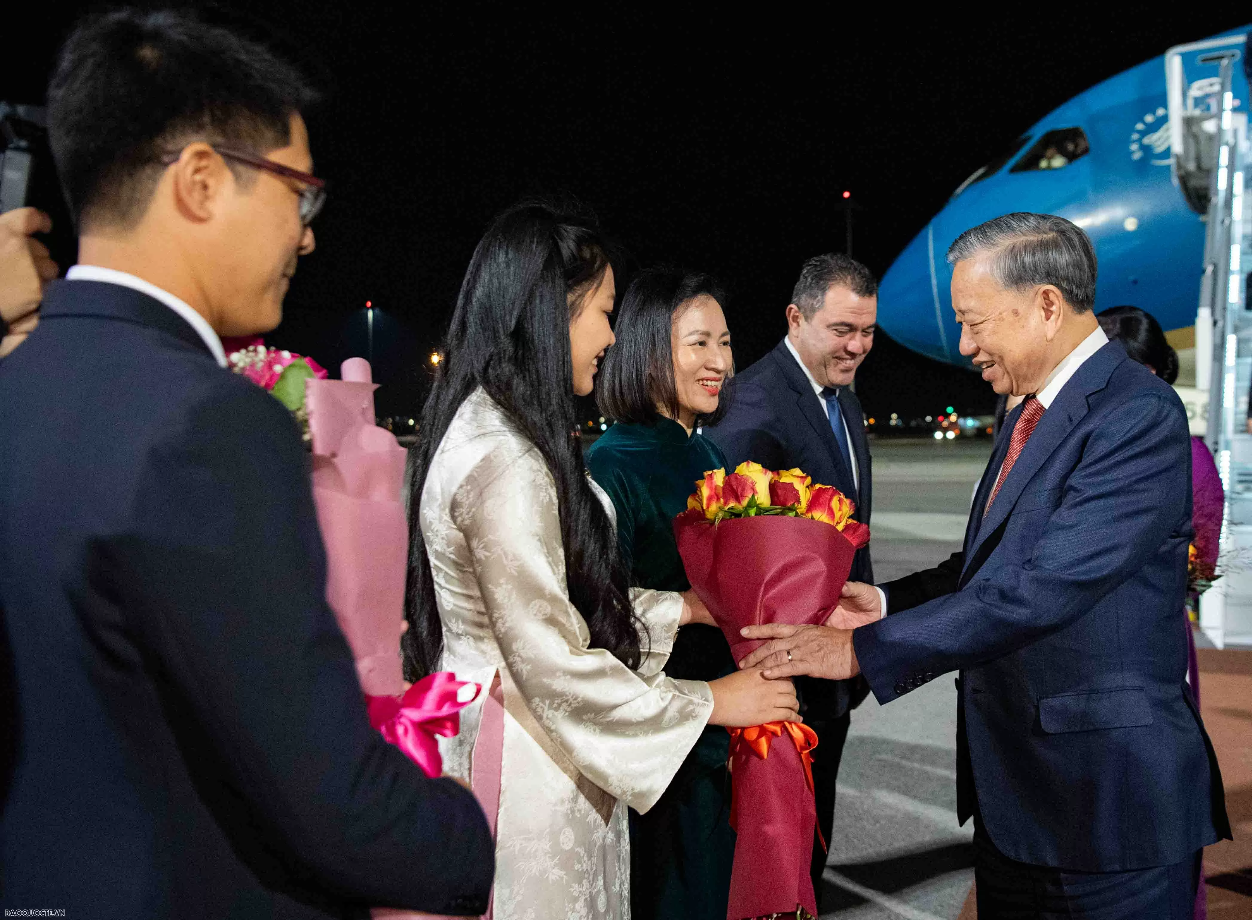 Tổng Bí thư Tô Lâm và Phu nhân đến Sofia, bắt đầu thăm cấp Nhà nước Bulgaria