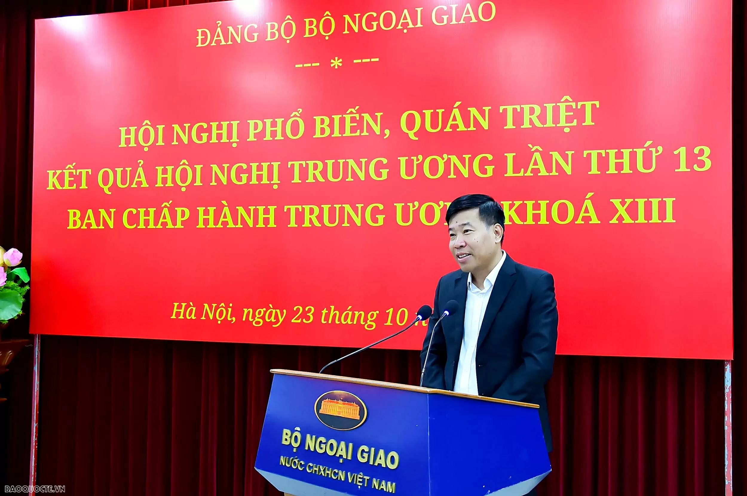 Đảng ủy Bộ Ngoại giao quán triệt kết quả Hội nghị Trung ương 13 khóa XIII