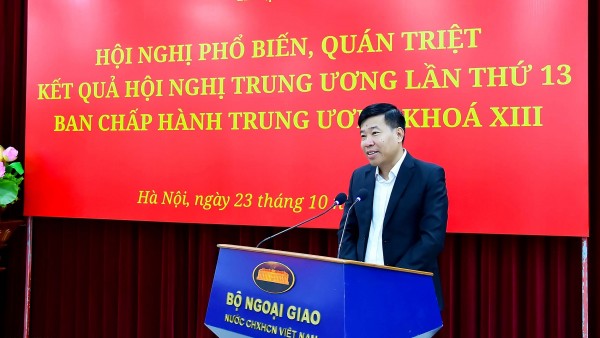 Đảng ủy Bộ Ngoại giao quán triệt kết quả Hội nghị Trung ương 13 khóa XIII