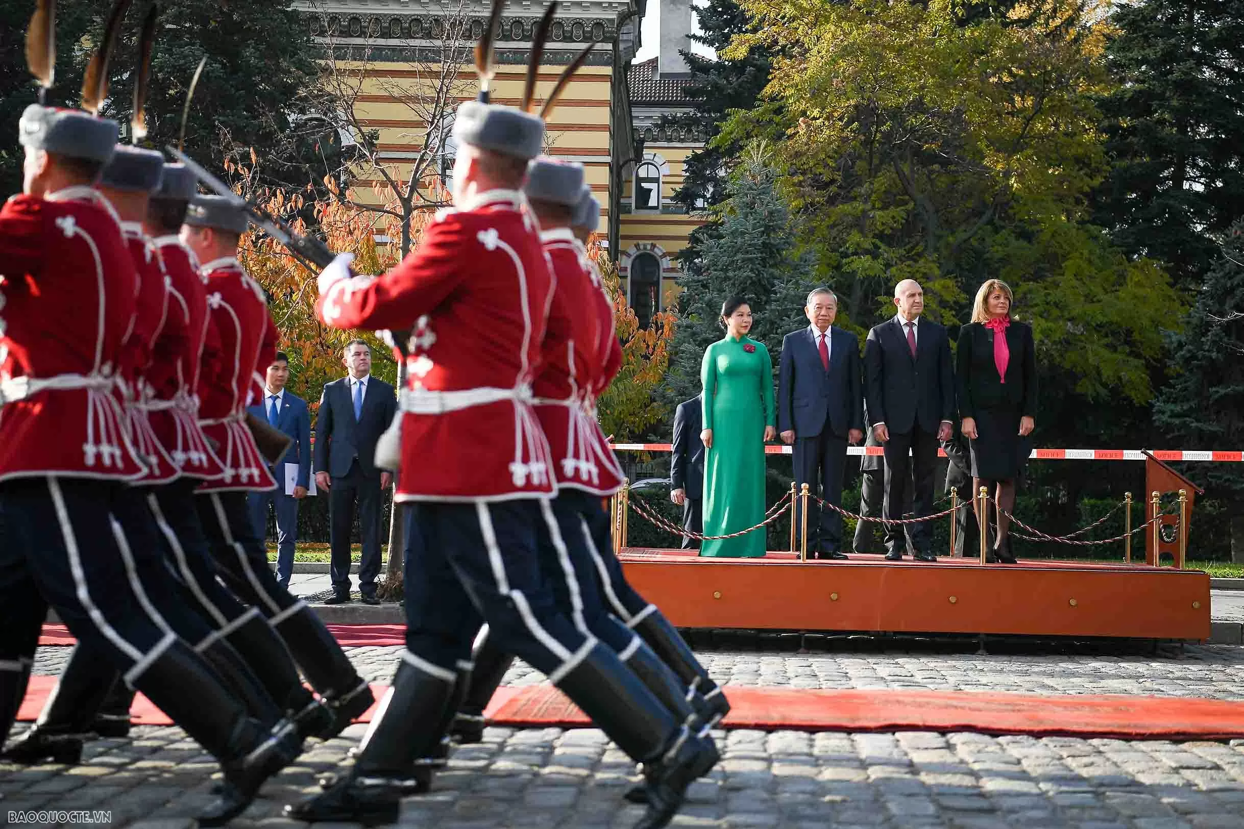 Lễ đón chính thức Tổng Bí thư Tô Lâm và Phu nhân tại Bulgaria Lễ đón chính thức Tổng Bí thư Tô Lâm và Phu nhân tại Bulgaria